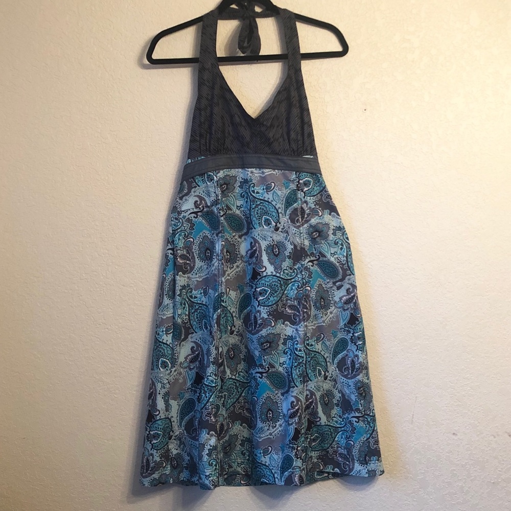 Athleta Pack Anywhere Paisley Halter Dress 10 EUC!